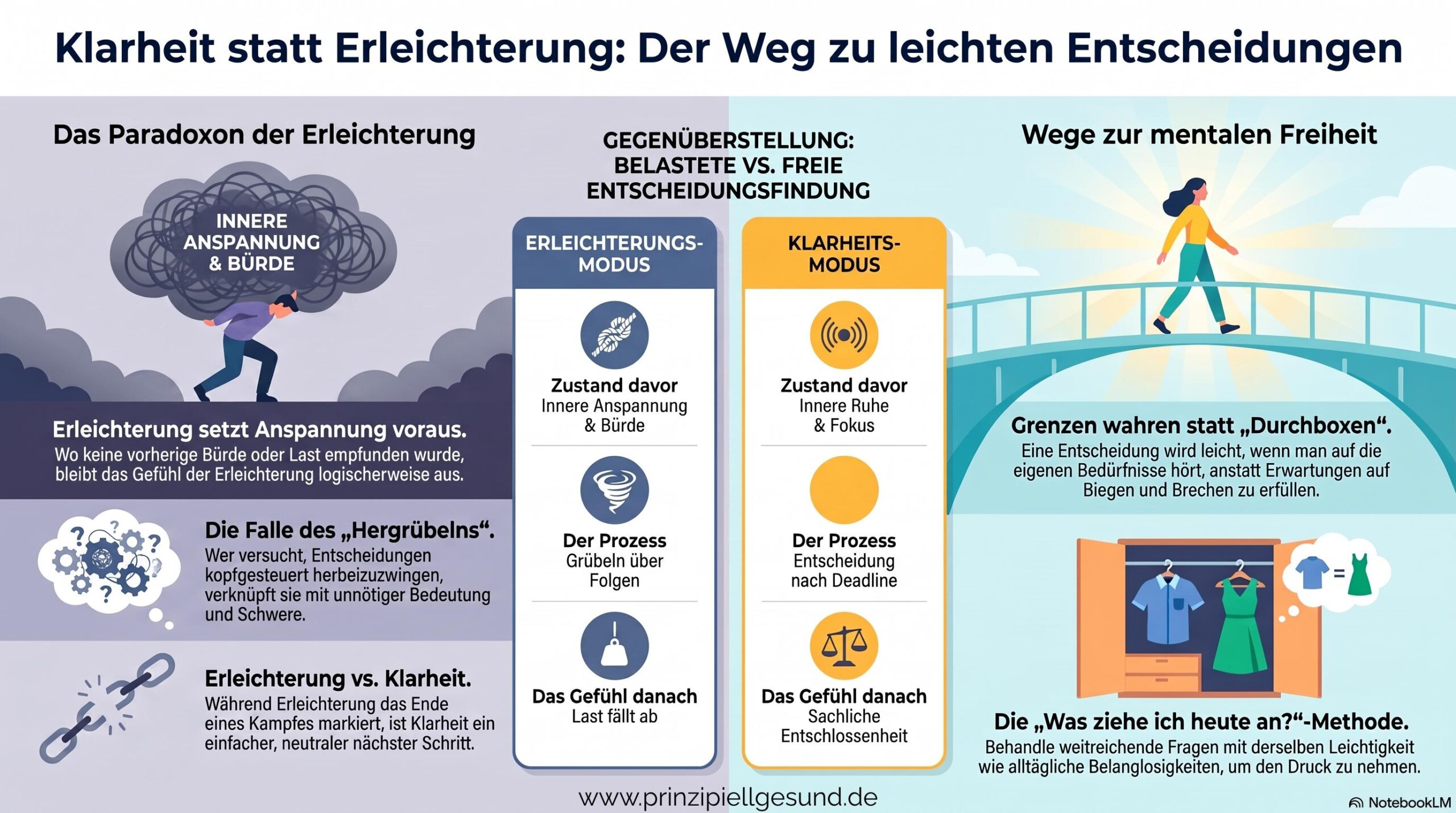 ENTSCHEIDUNG treffen prinzipiell gesund